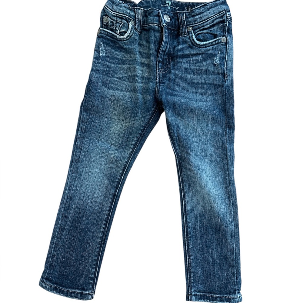7 For All Mankind Dark Blue Straight Jeans